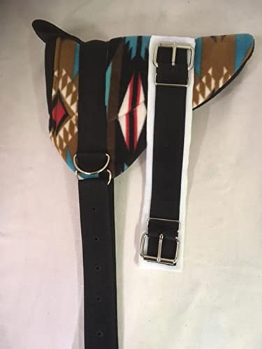 Turquoise Bareback Saddle with Stirrups S6239