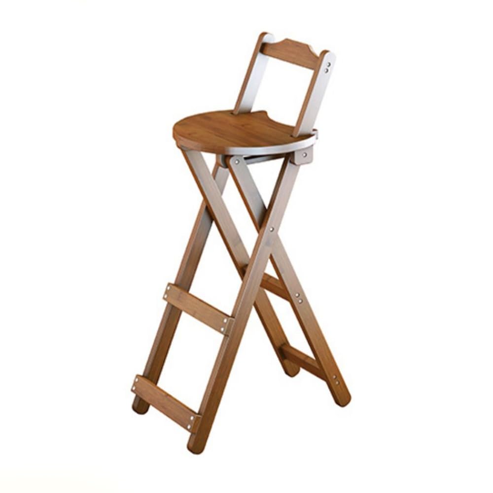 Bamboo Bar Stools with Backrest Footrest V4576