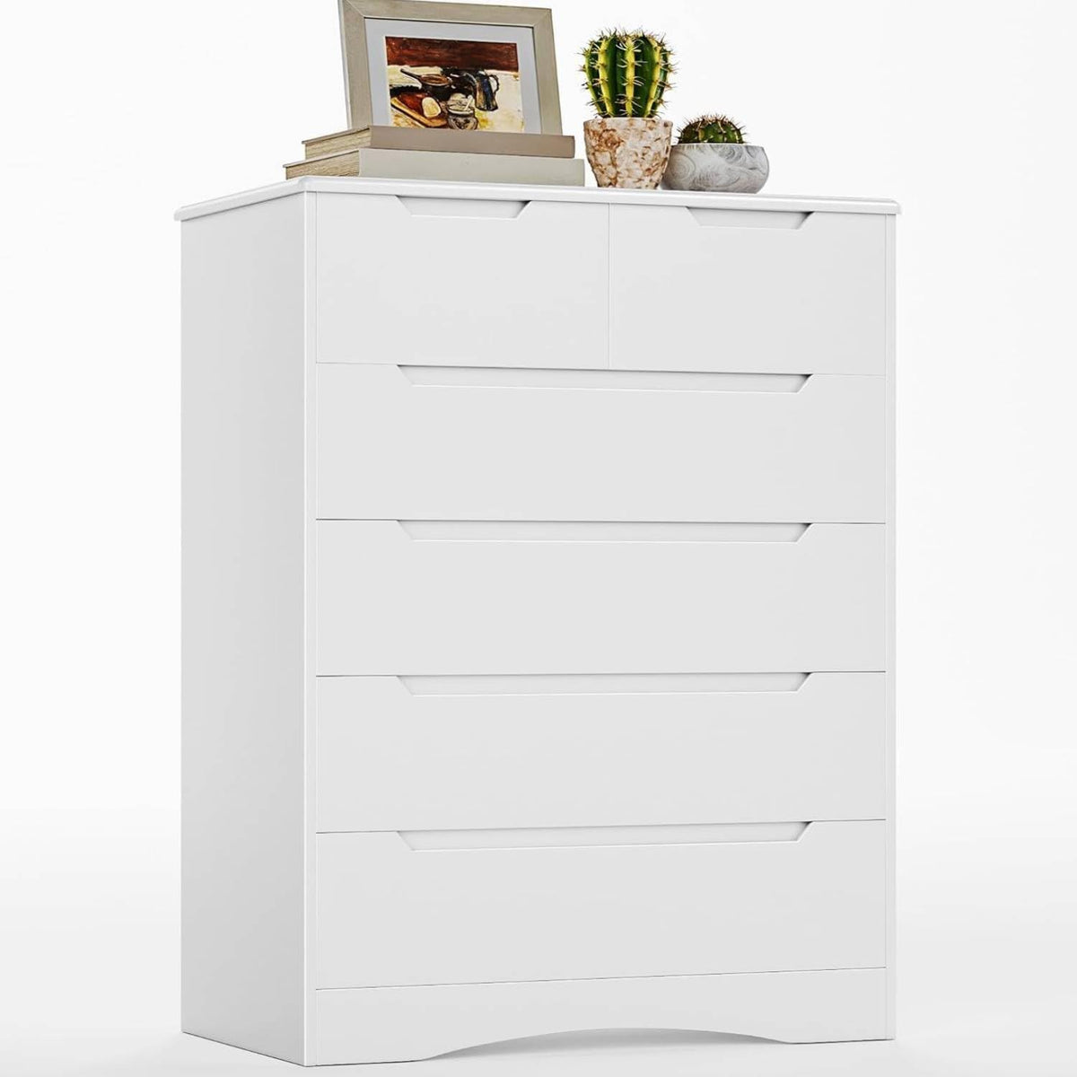 White 6 Drawer Dresser I672