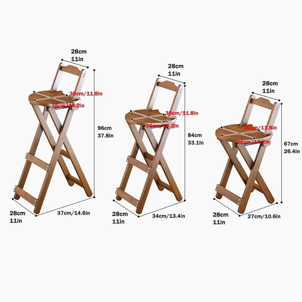 Bamboo Bar Stools with Backrest Footrest V4576