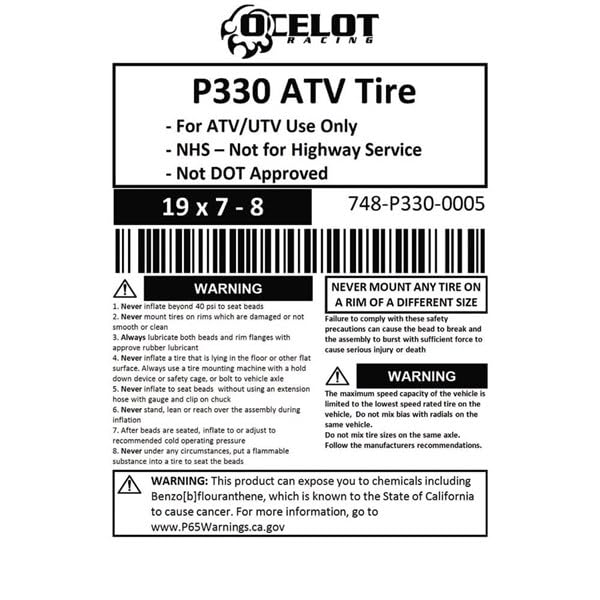 19X7-8 ATV Tire D84313