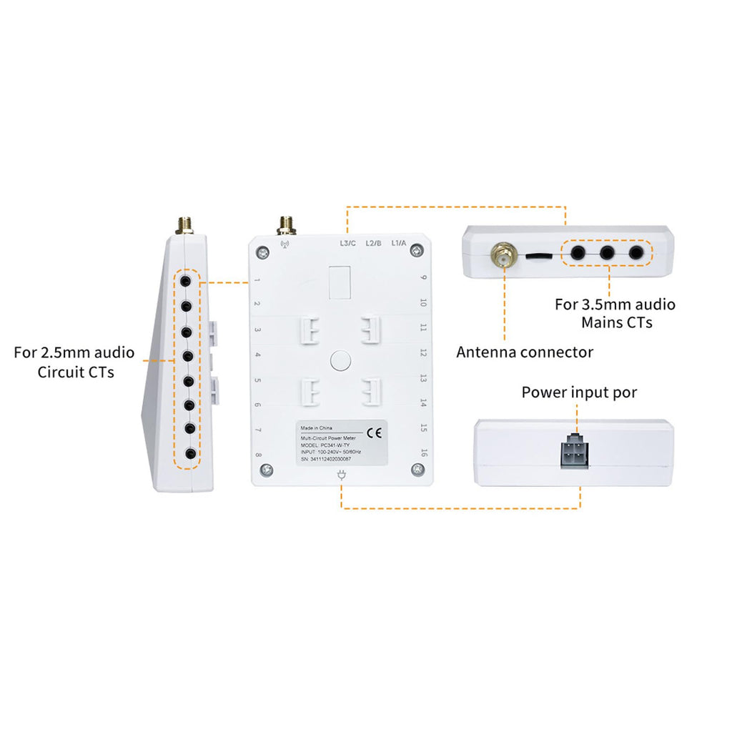 WiFi 3 Phase 4 Wire Bidirectional Energy Meter with Sensors L1420