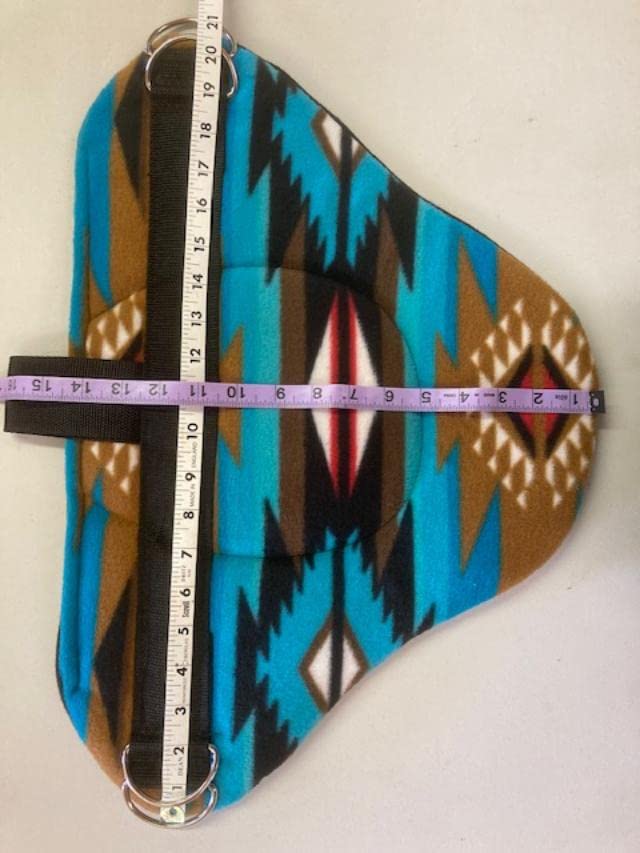 Turquoise Bareback Saddle with Stirrups S6239