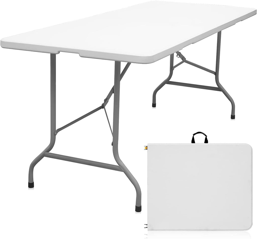 White 6ft Heavy Duty Folding Table Z843