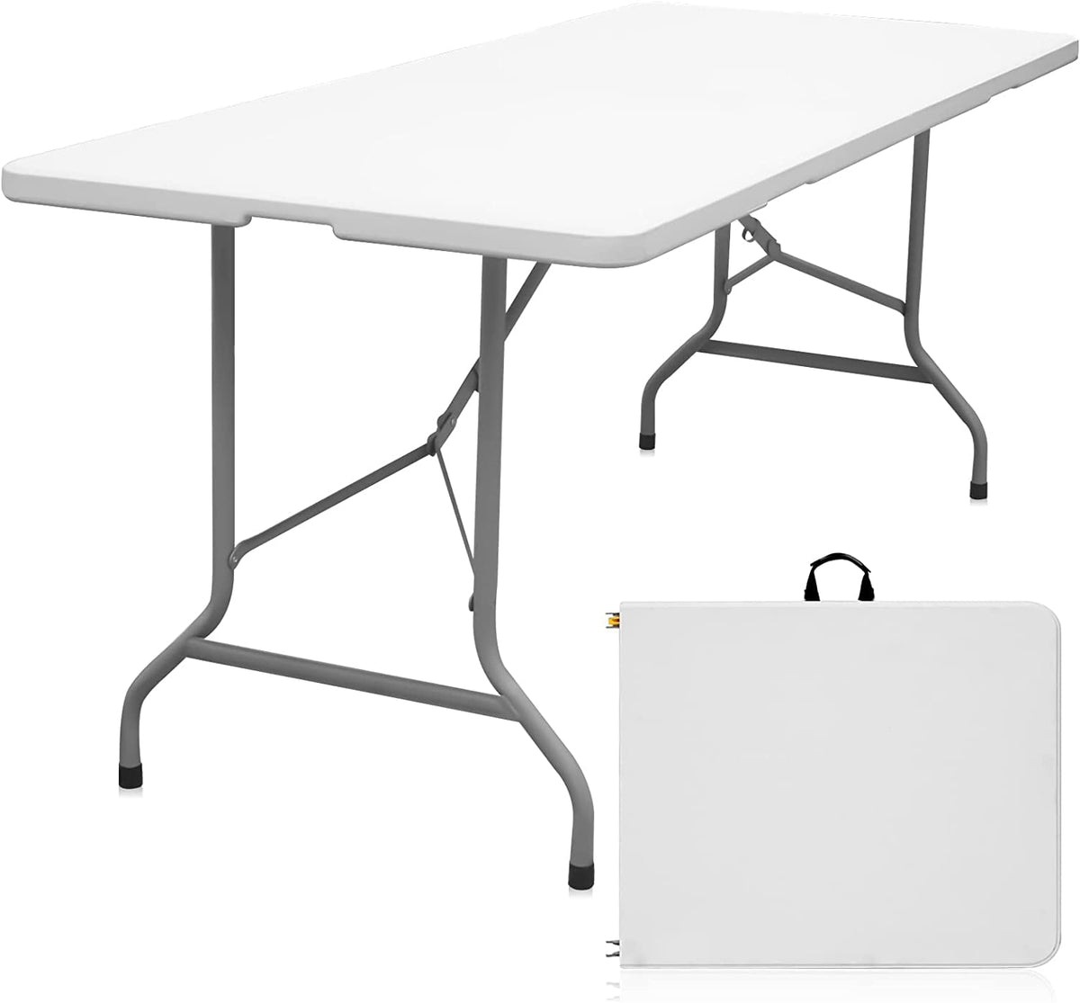 White 6ft Heavy Duty Folding Table Z843