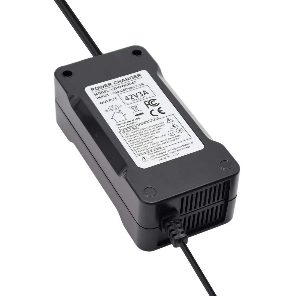 42V 3A Power Supply Adapter Charger with 5.5x2.5mm DC Plug and 5.5x2.1mm Adapter H758