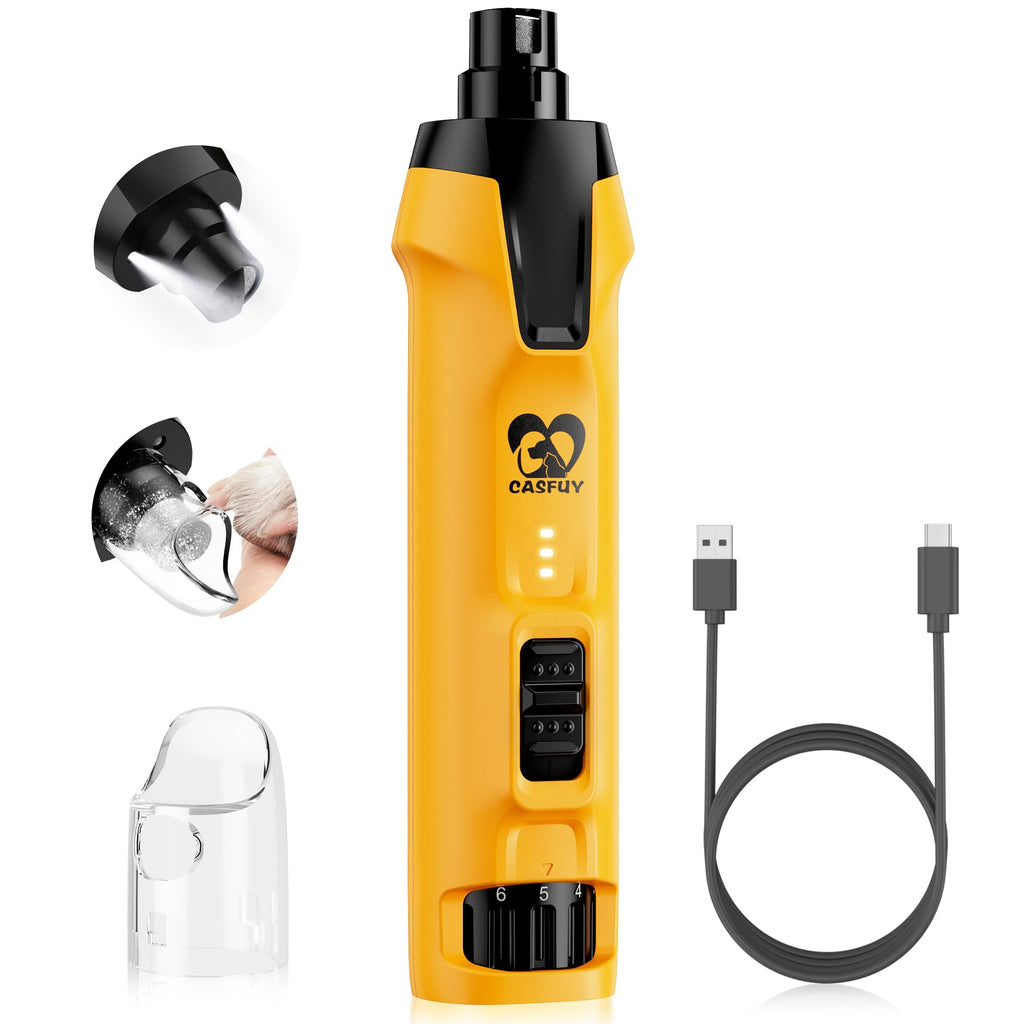 6-Speed Dog Nail Grinder with Dust Cap & 2 LED Lights & 2000mAh Battery T829