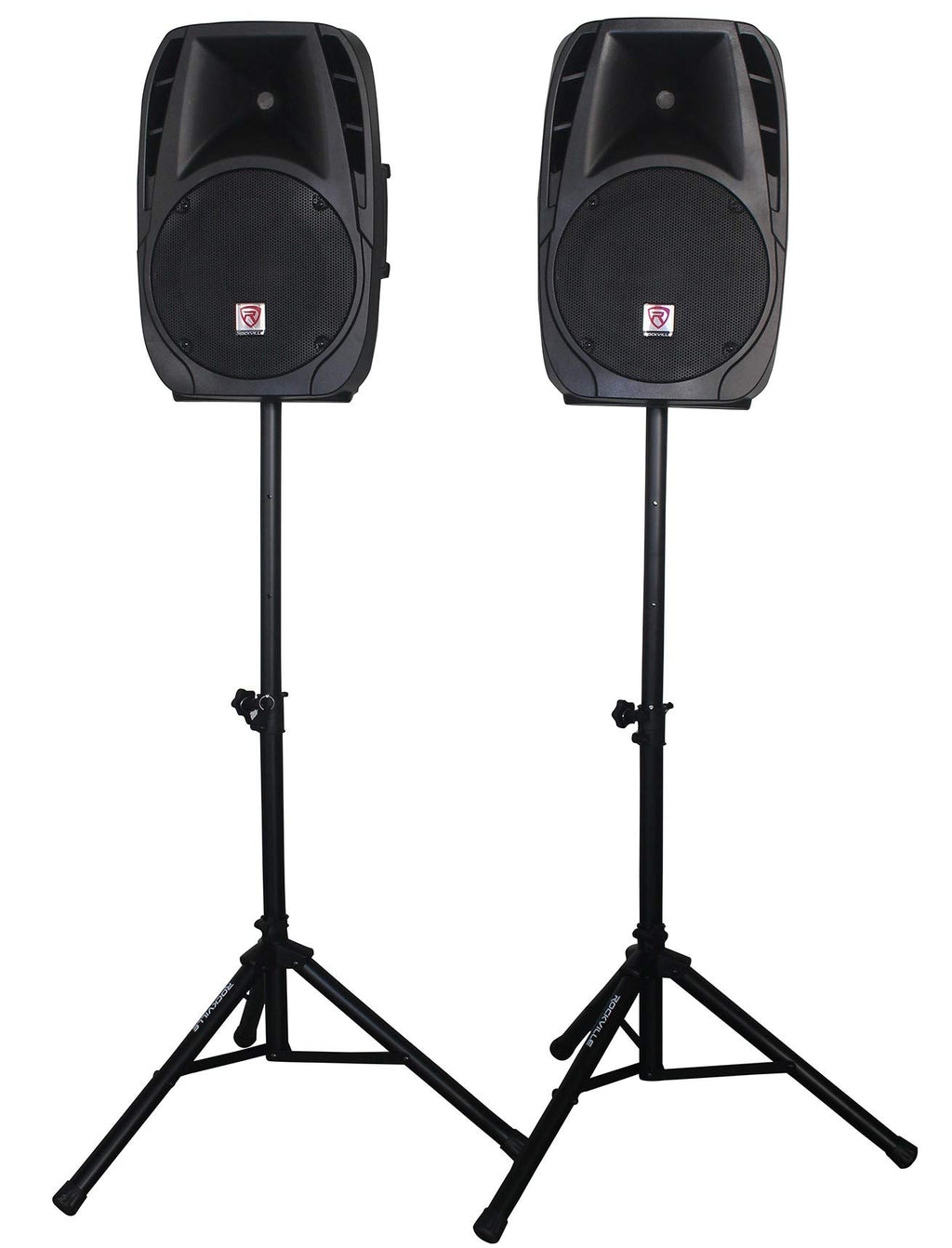 12 Inch Powered PA Speaker System with Mixer and Microphones U5213