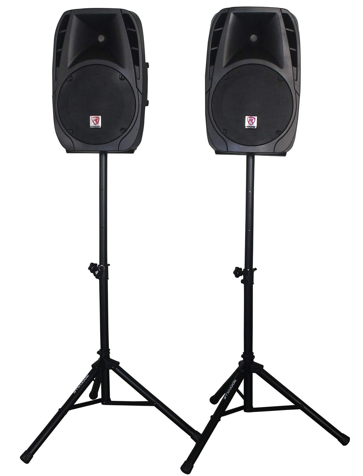 12 Inch Powered PA Speaker System with Mixer and Microphones U5213