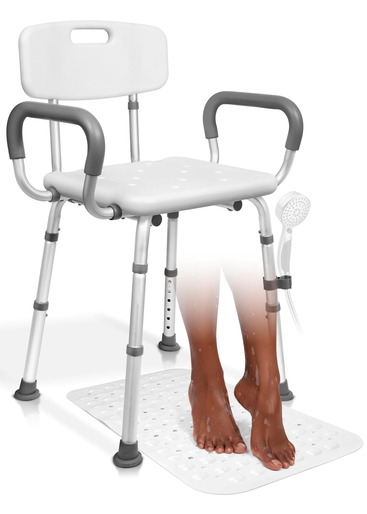 Adjustable Shower Chair with Mat G972