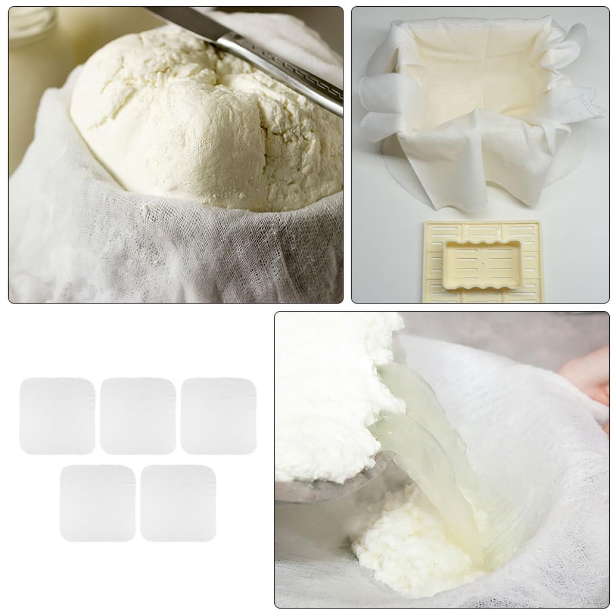 Cotton Gauze Filter Cloth 45x45cm 5pcs H825647