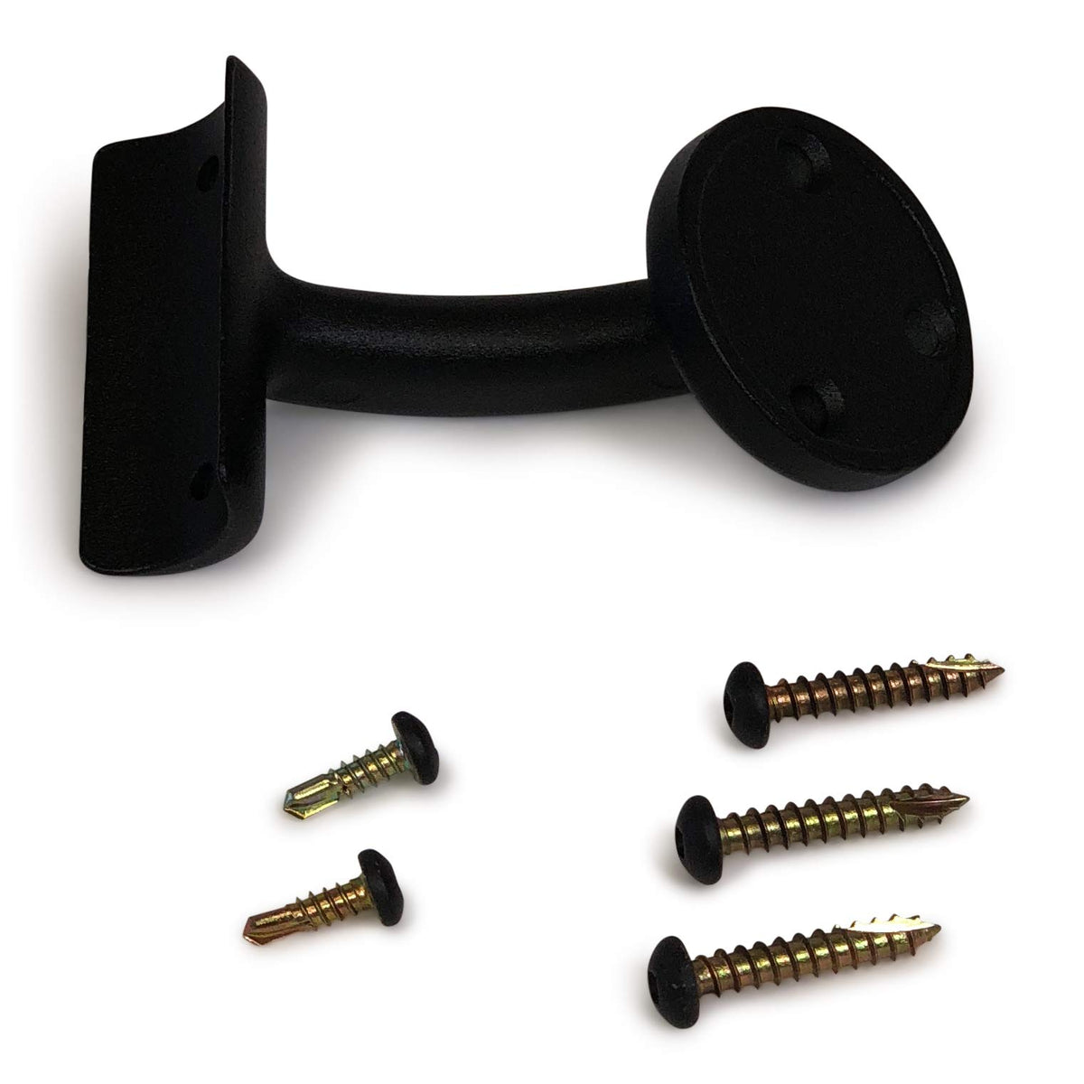 6' Texture Black Handrail Section with Returns R1767