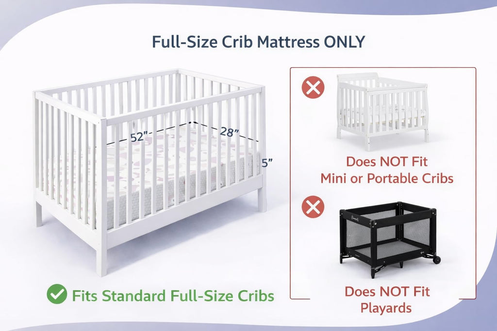 2-in-1 Breathable Spring Coil Crib & Toddler Mattress W288