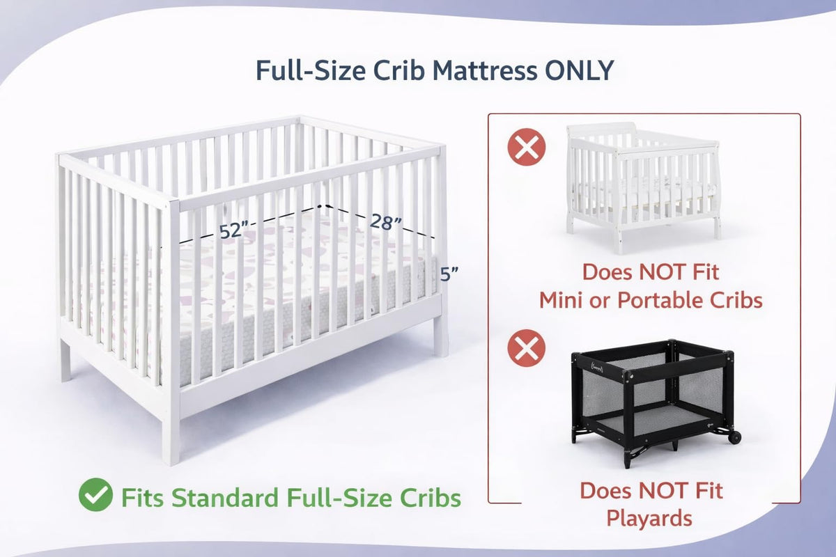 2-in-1 Breathable Spring Coil Crib & Toddler Mattress W288