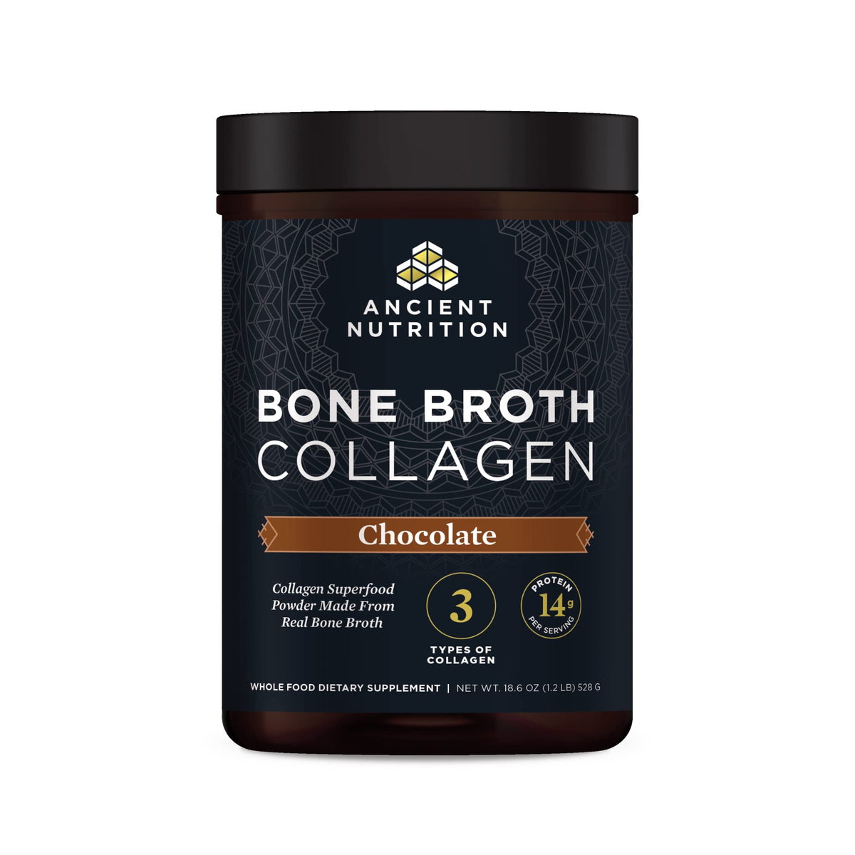 Hydrolyzed Bone Broth Collagen Peptides, Chocolate H32725