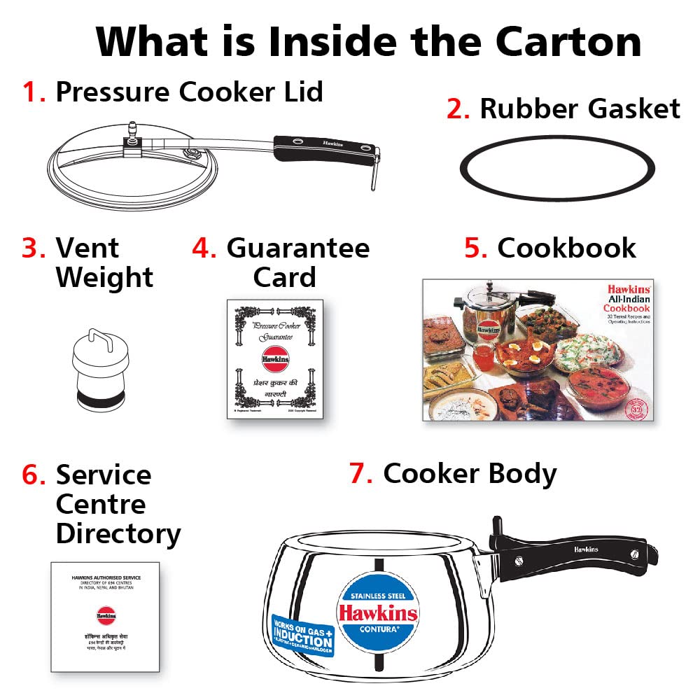 Stainless Steel Pressure Cooker, 3 Liter S2391