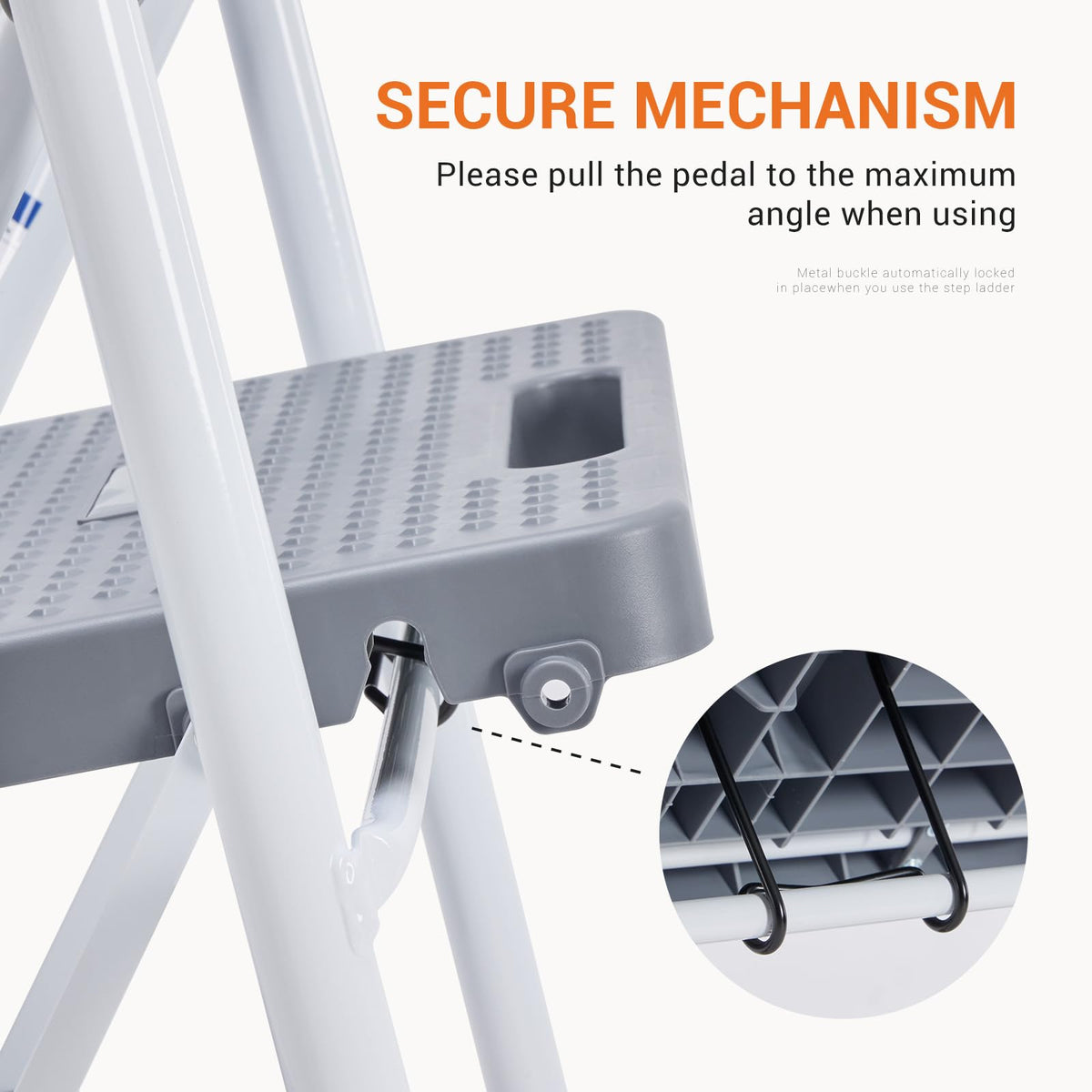 2 Step Ladder 330lbs Capacity Folding Sturdy Step Stool B473519