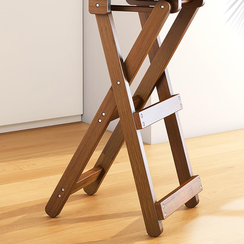 Bamboo Bar Stools with Backrest Footrest V4576