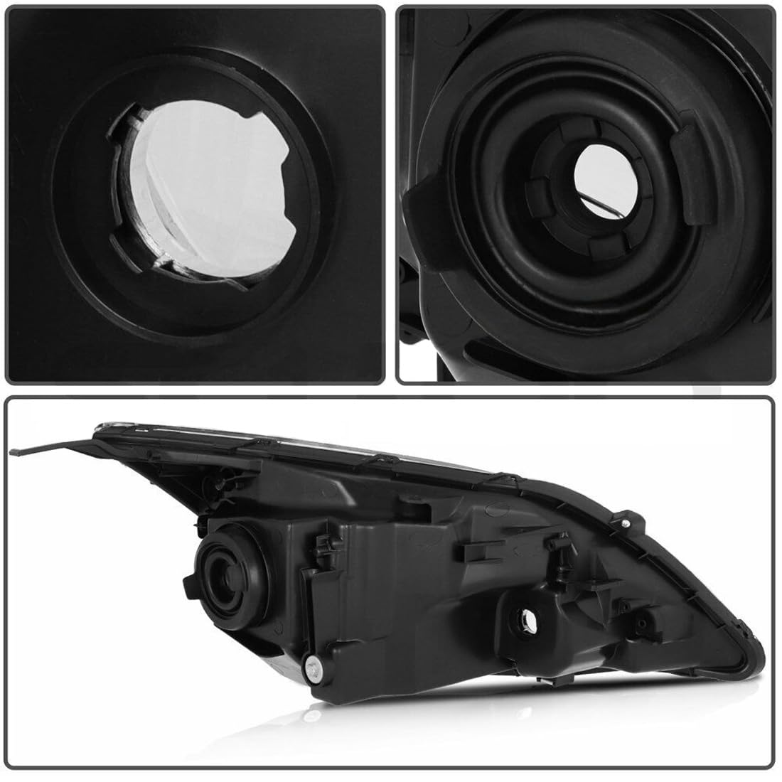 Halogen Headlight Assembly with Chrome Housing Amber Reflector I472