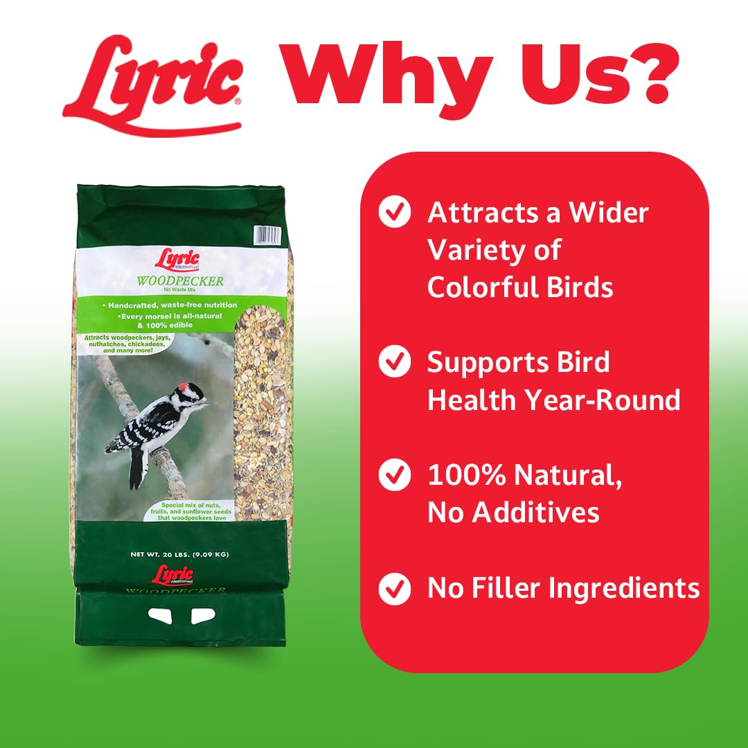 Woodpecker Wild Bird Seed with Nuts & Dried Fruit 20 lb Bag U870161