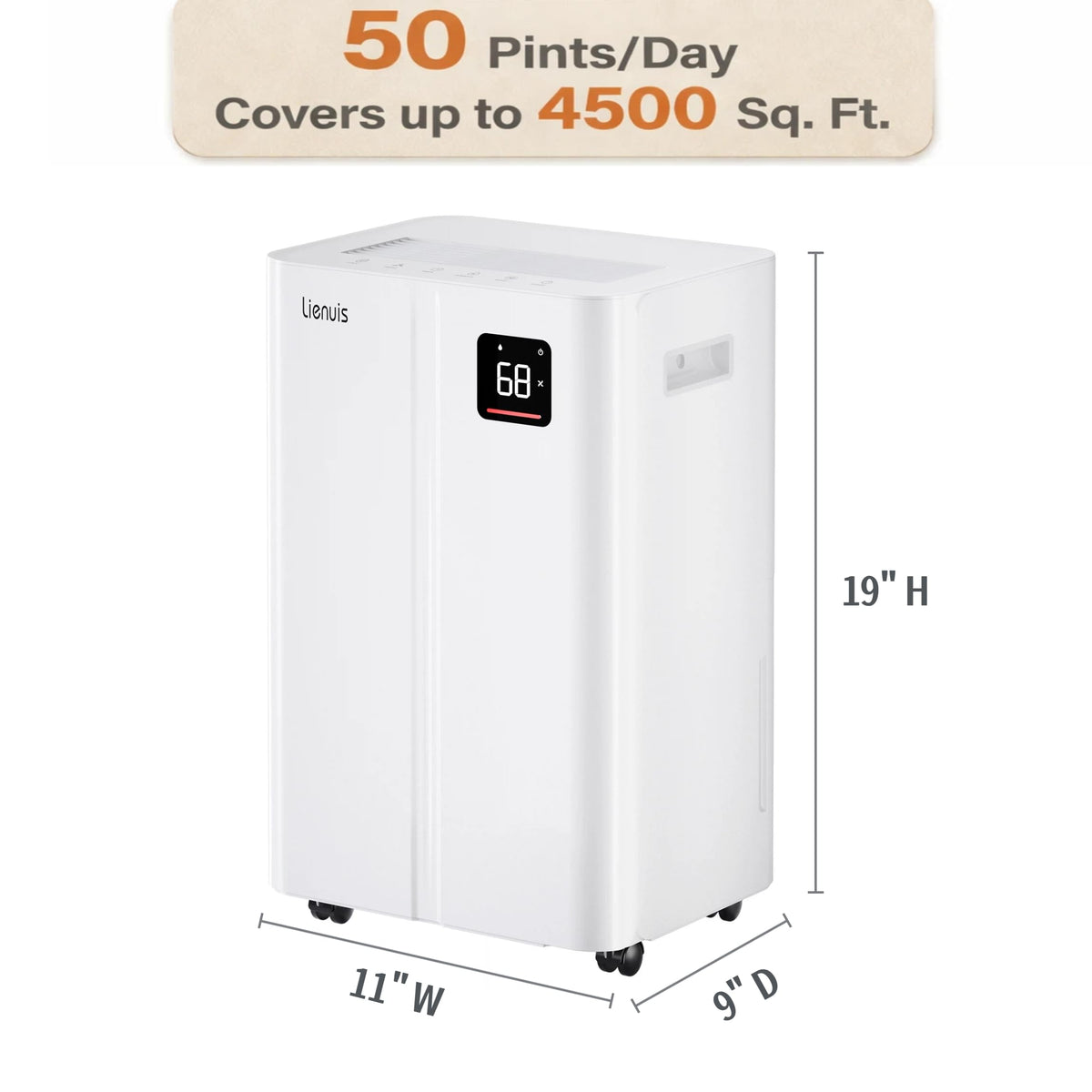 50 Pint Dehumidifier with Continuous Drain E698604