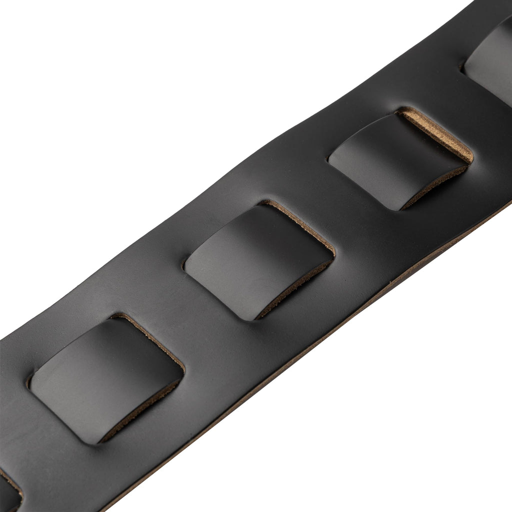 Black Leather Guitar Strap with Foam Padding H947913