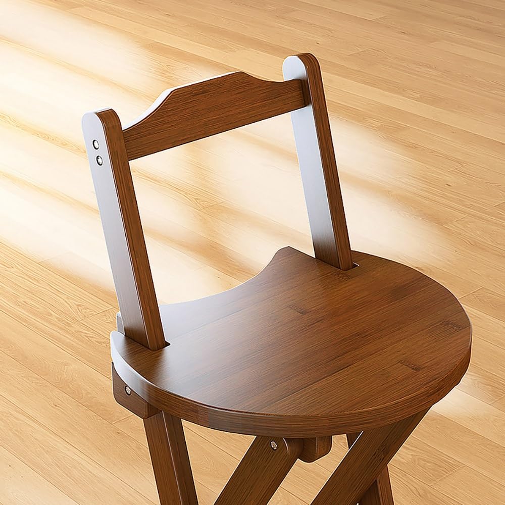 Bamboo Bar Stools with Backrest Footrest V4576