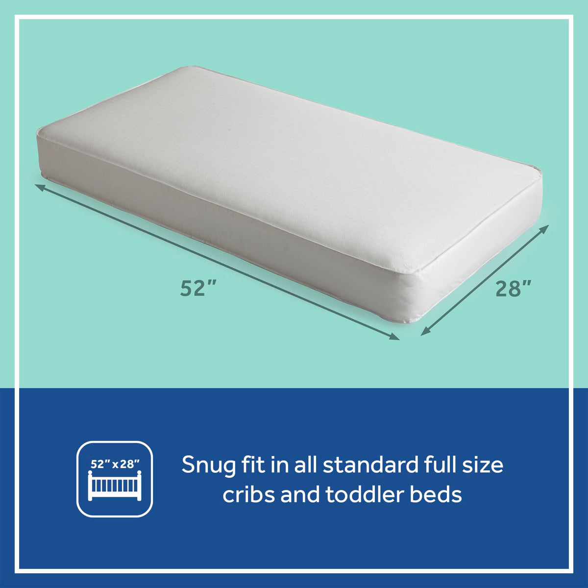 Breathable 2 Stage Hybrid Memory Foam Crib Mattress O2542