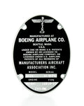 B-29 & B-17 Data Plate A8286