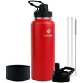 40 oz Double Wall Insulated Stainless Steel Water Bottle with Straw Lid W4707