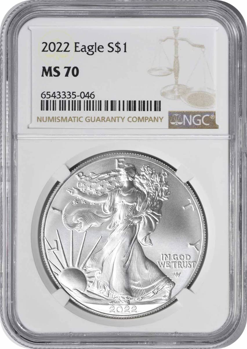 2022 American Silver Eagle Dollar MS70 Y9171