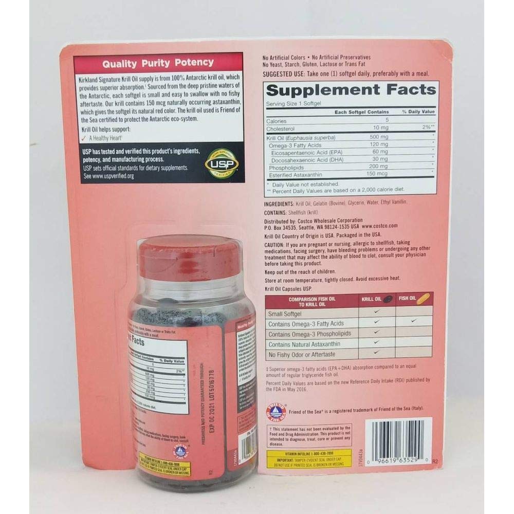 Krill Oil 500 Milligram 160 Softgels A600