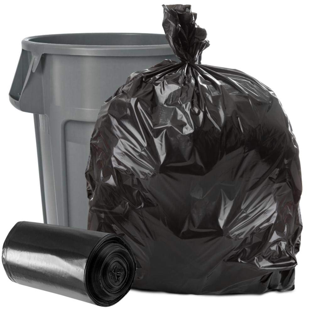 40-45 Gallon Black 1.5 Mil Trash Bags 100 Count Q174
