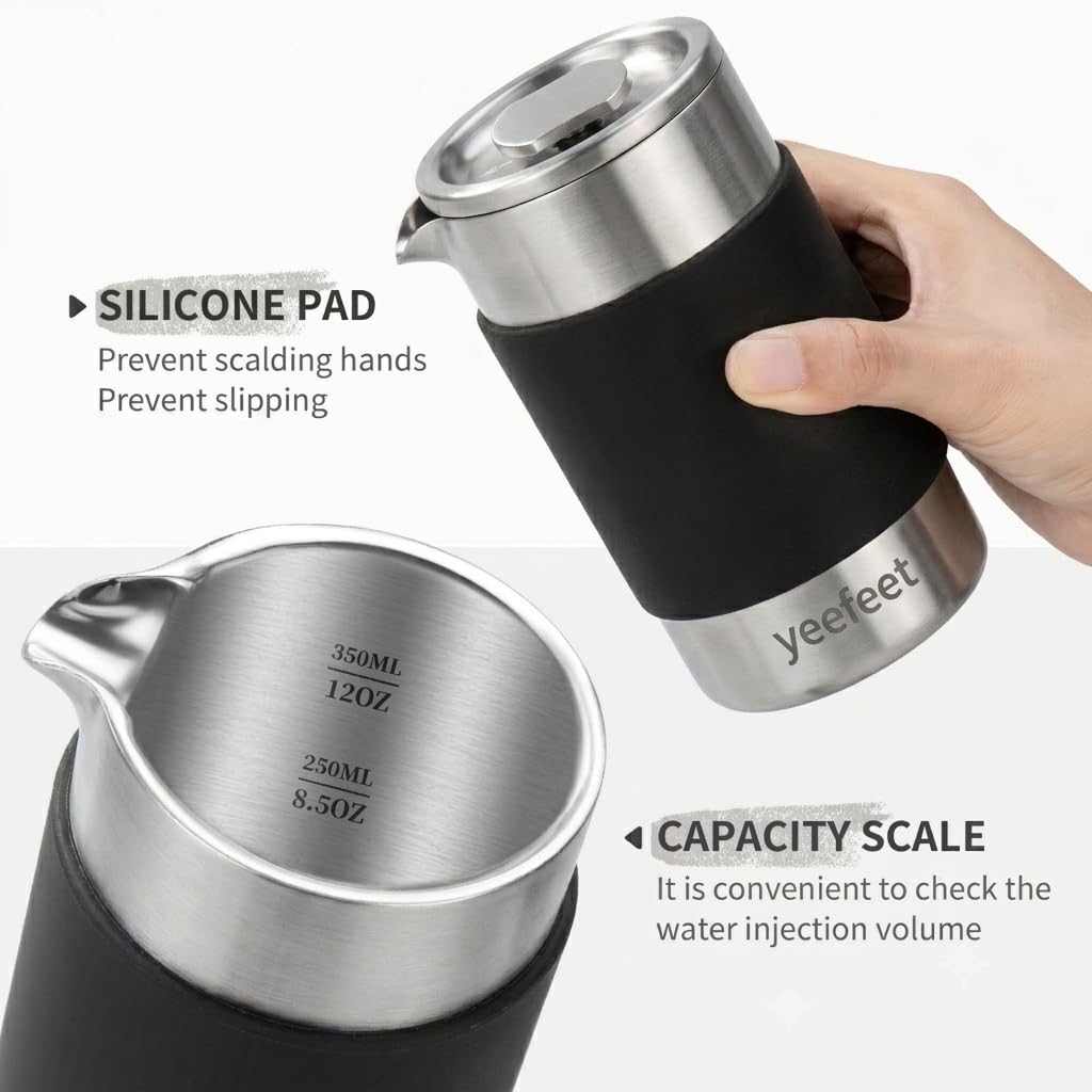 12 oz Stainless Steel French Press C139