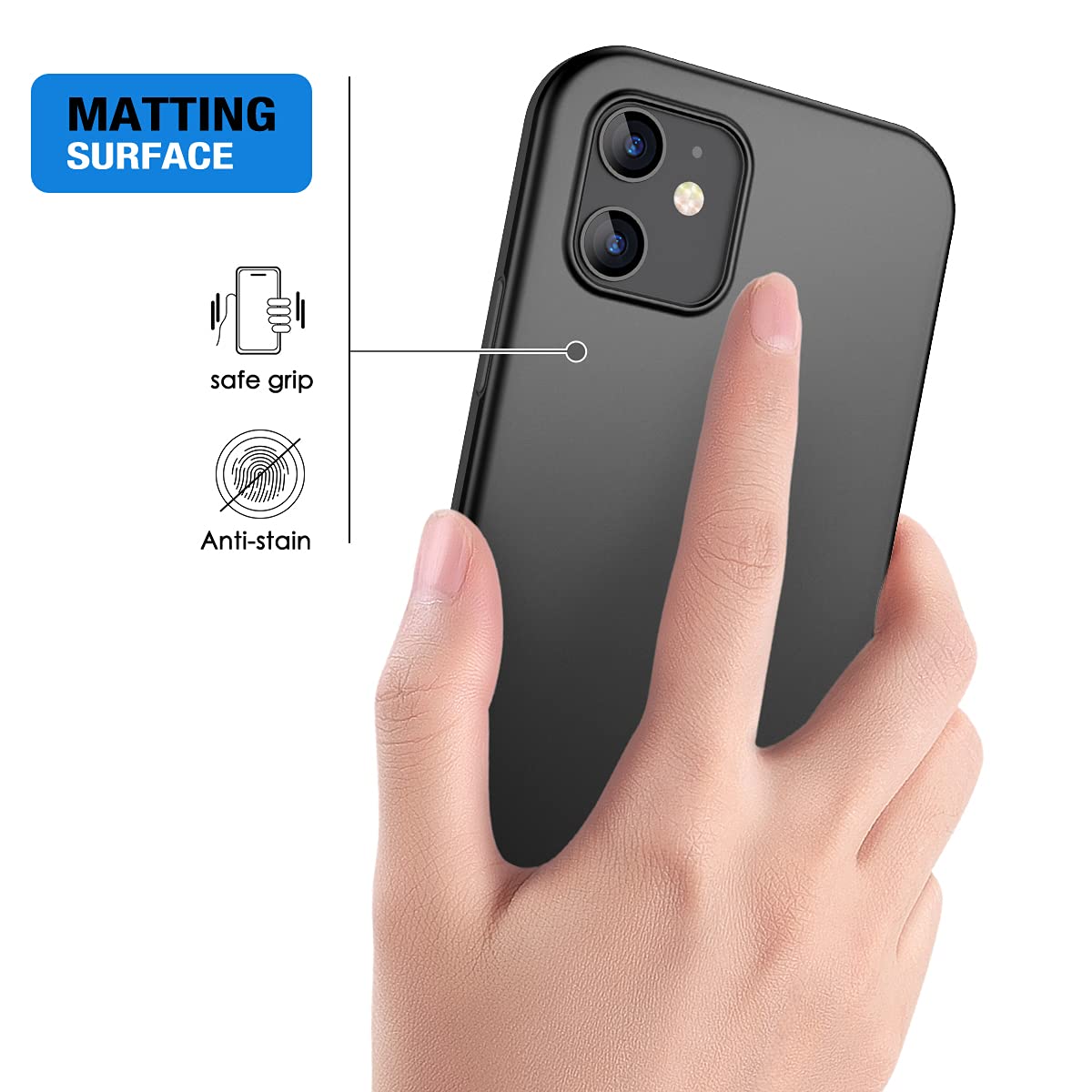 iPhone 12 Mini Case with Screen Protector Black N96049