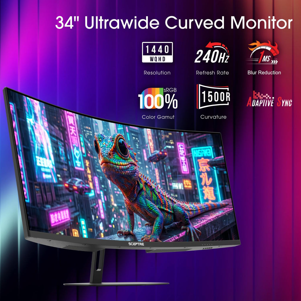 Curved 34-inch Gaming Monitor 3440 x 1440 240Hz P82855