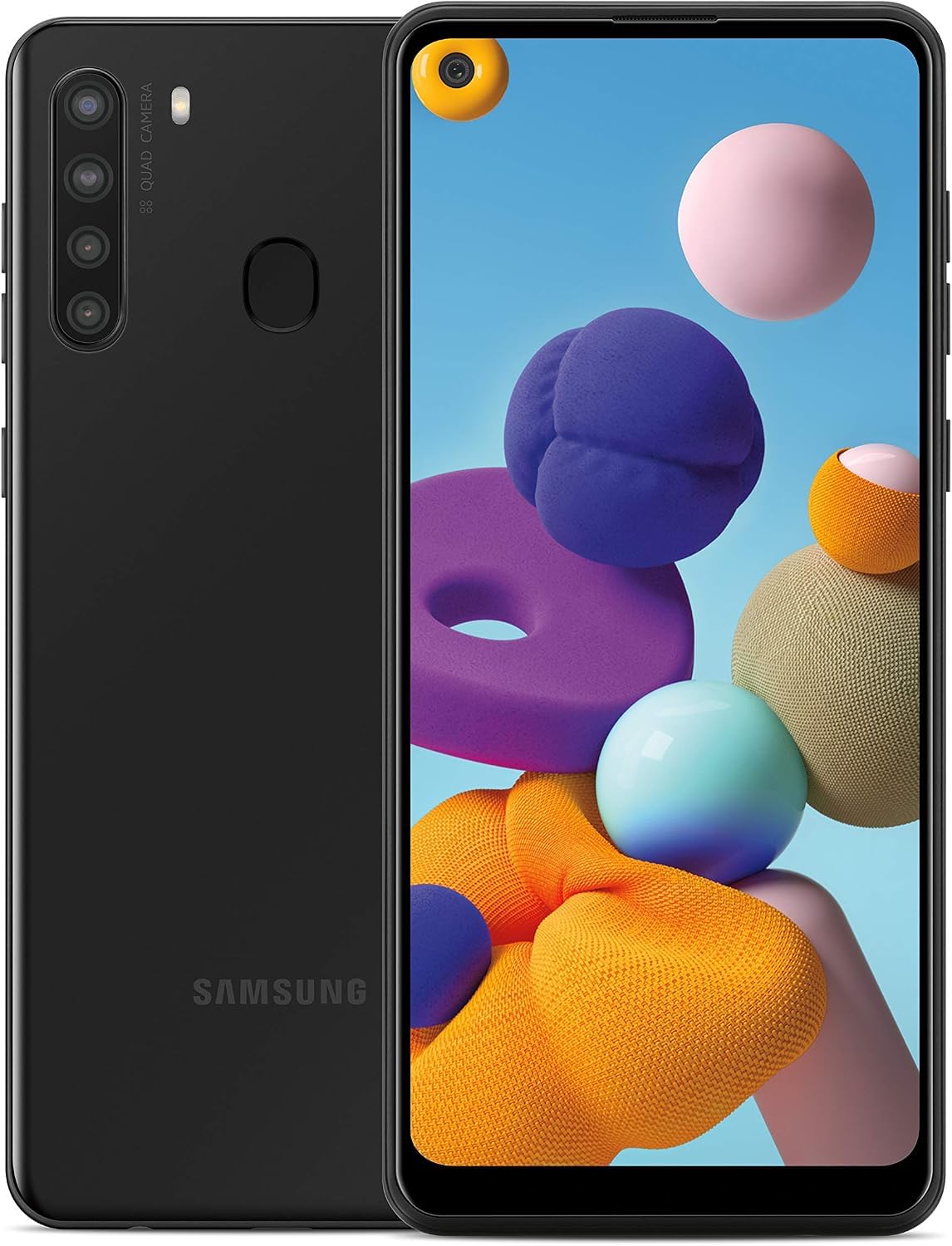 Unlocked Smartphone 32GB Storage 6.5” Infinity Display Quad Camera Black Z162998