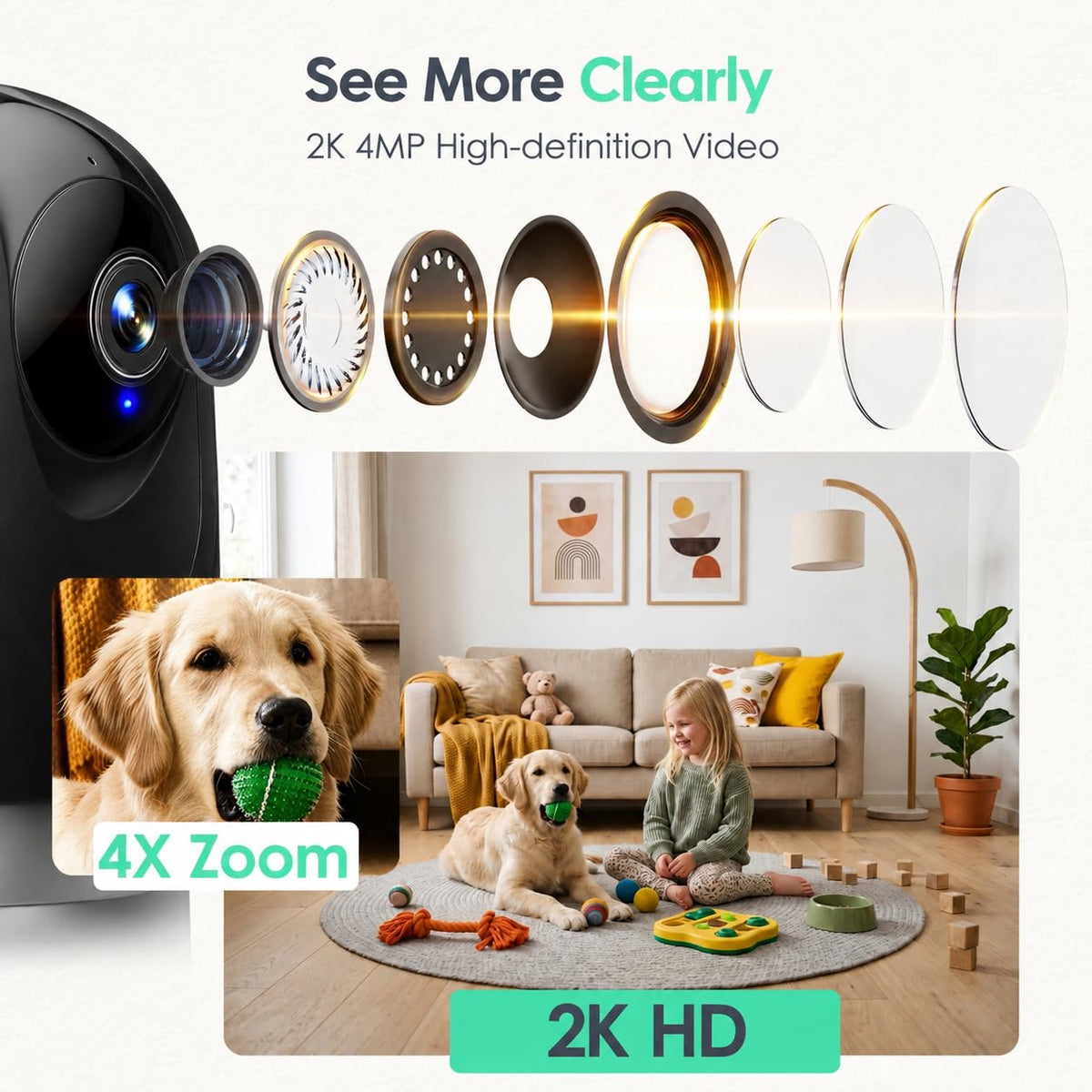 2K Indoor Camera with Motion Tracking H225