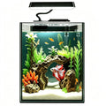 1.5 Gallon Glass Betta Aquarium Starter Kit with LED Light and Power Filter I5756