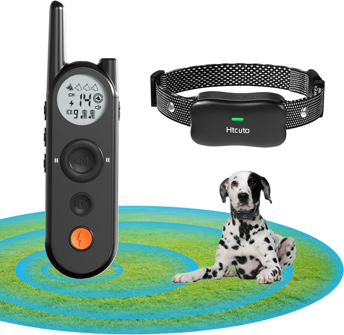Wireless Dog Fence and Remote Training Collar, IPX7 Waterproof, Black N7827
