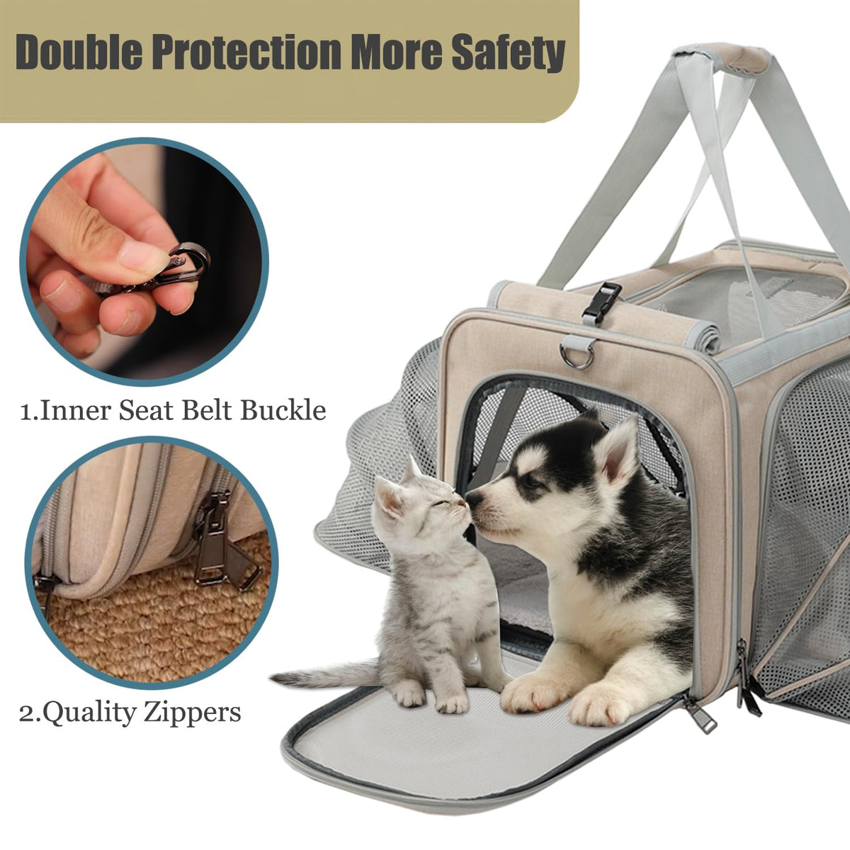 Expandable Airline Approved Cat Carrier Bag K306369