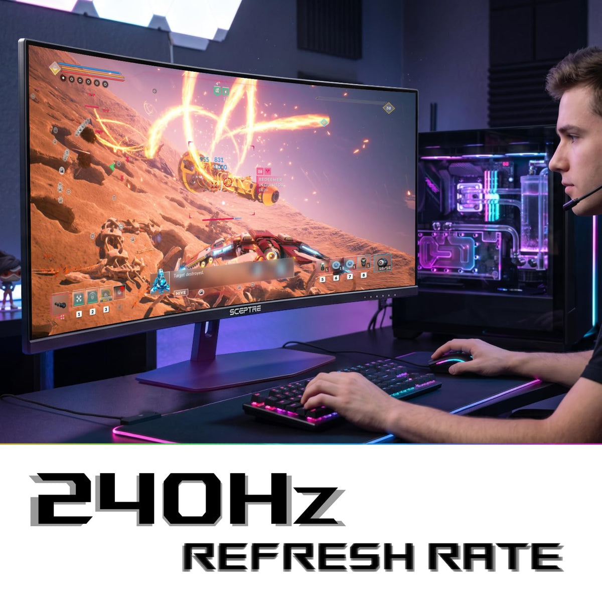 Curved 34-inch Gaming Monitor 3440 x 1440 240Hz P82855