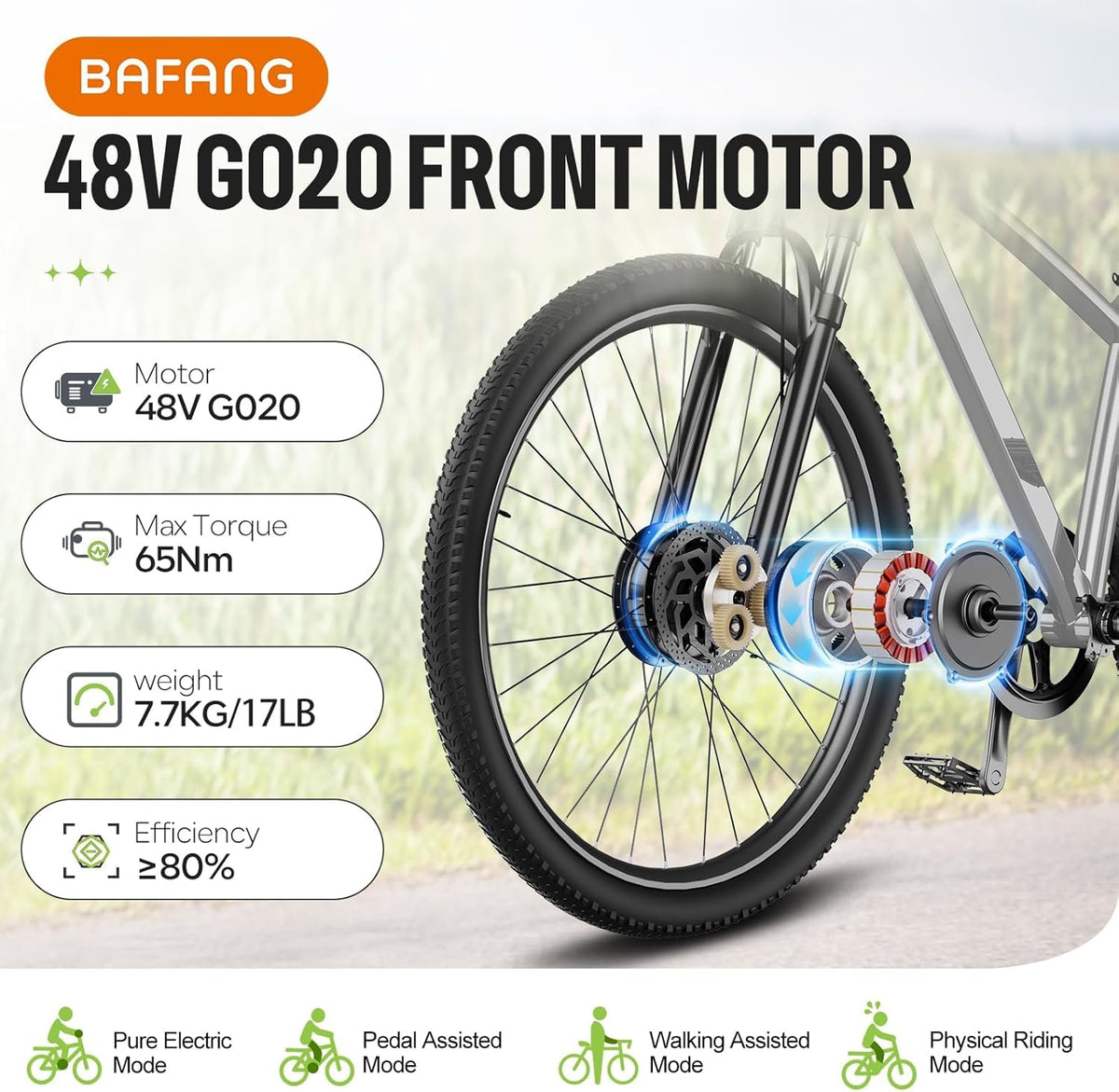 48V 500W 750W Ebike Conversion Kit U535130