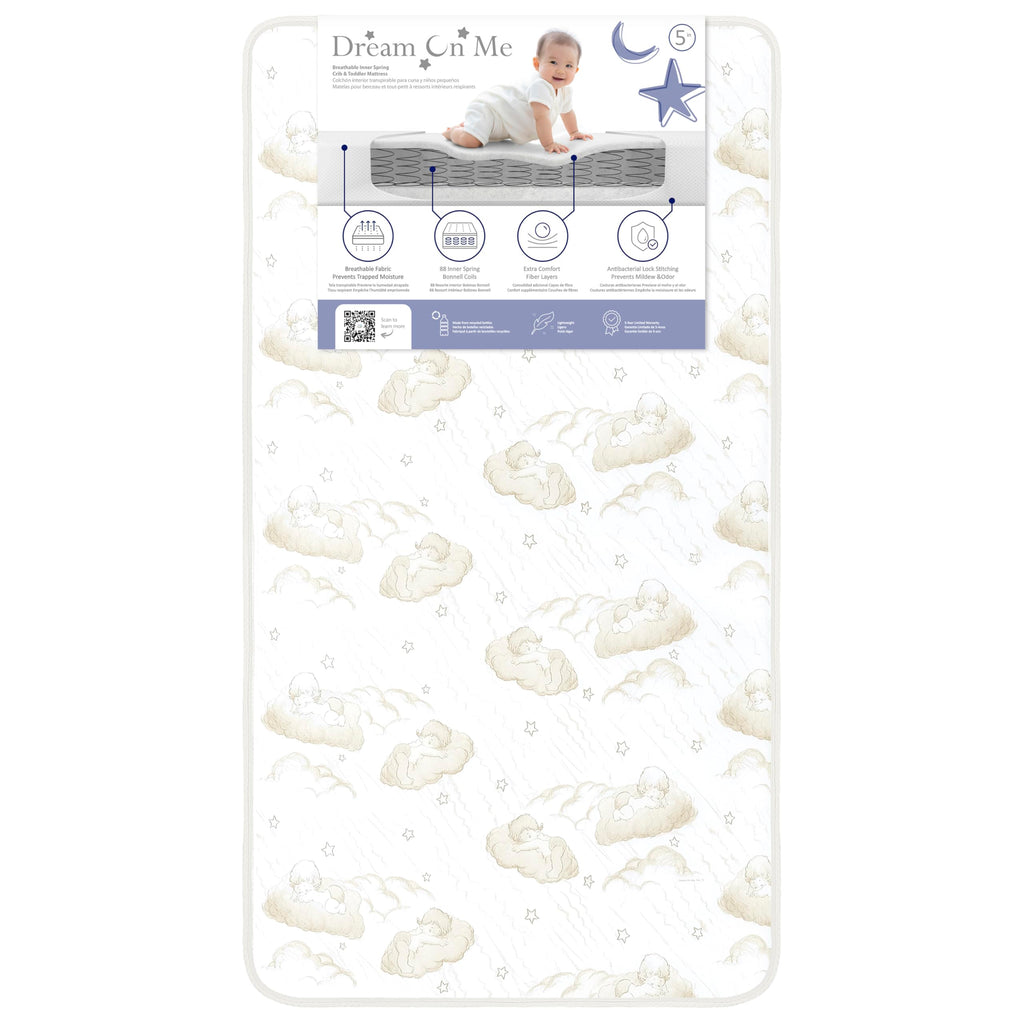 2-in-1 Breathable Spring Coil Crib & Toddler Mattress W288