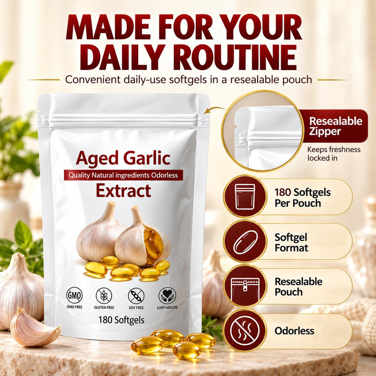 Aged Garlic Extract 180 Softgels P722