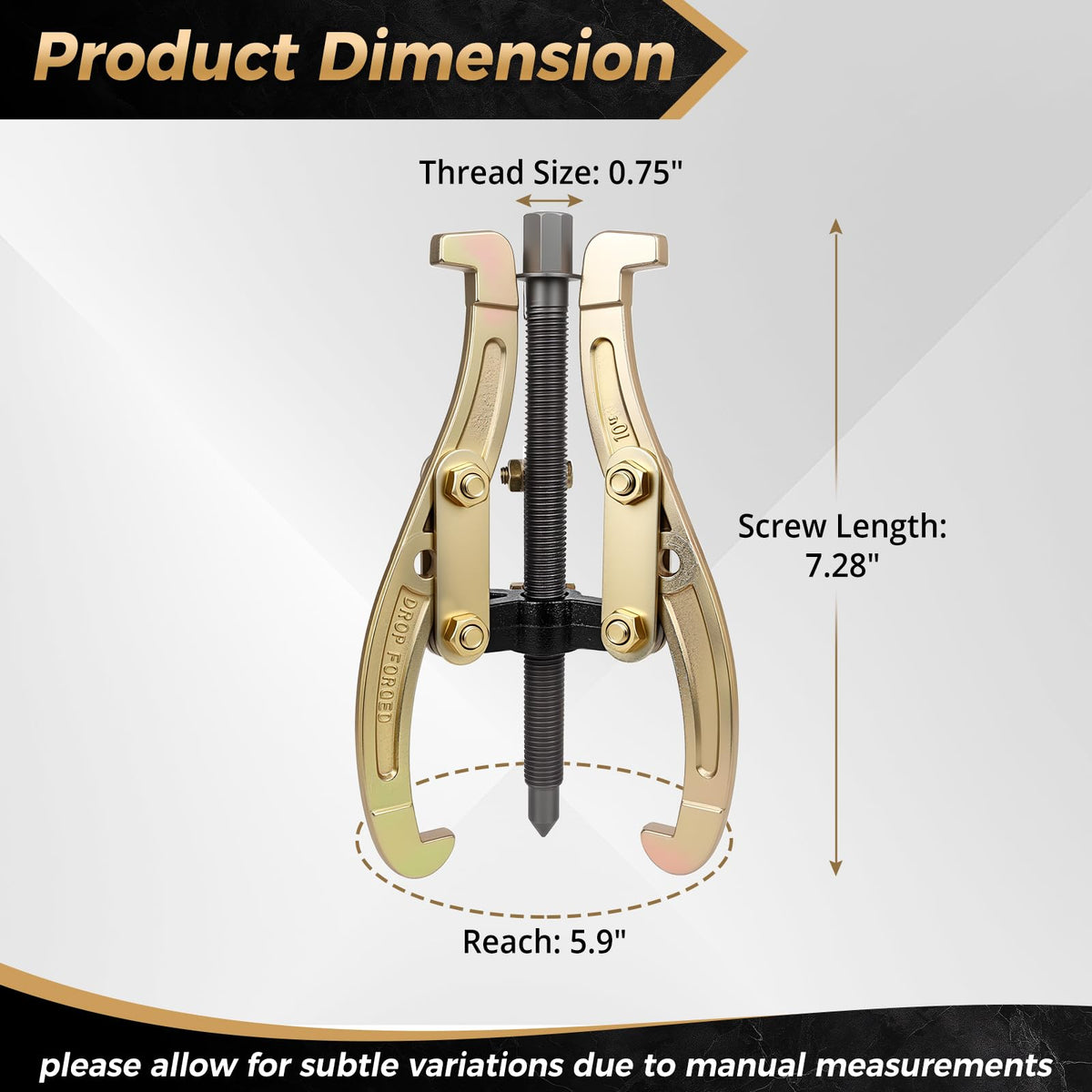 10 Inch 3 Jaw Puller with Reversible Jaws P63196