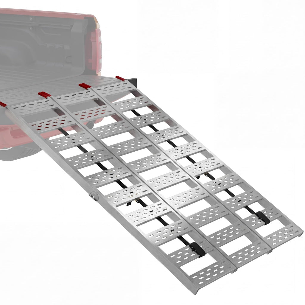 Tri-Fold Aluminum Loading Ramp, 1500 lbs Capacity, 76''L × 50''W H400