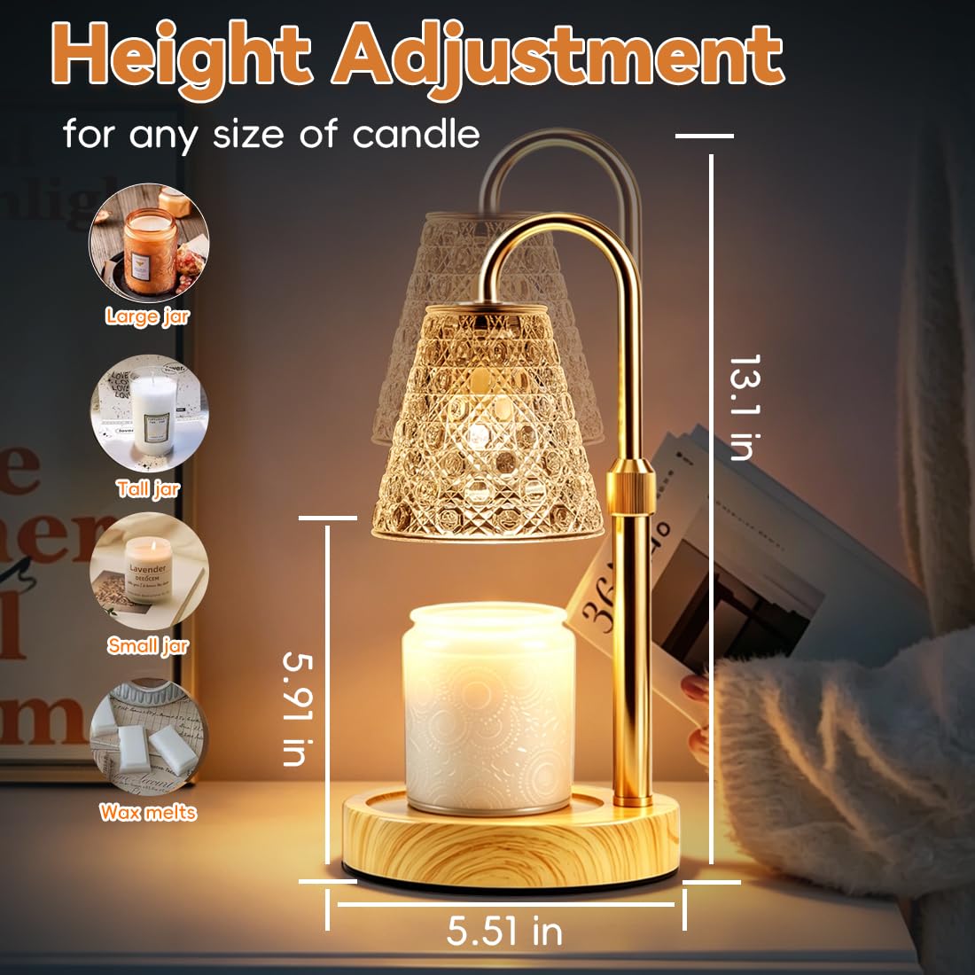 Electric Candle Warmer Lamp with Timer N117074