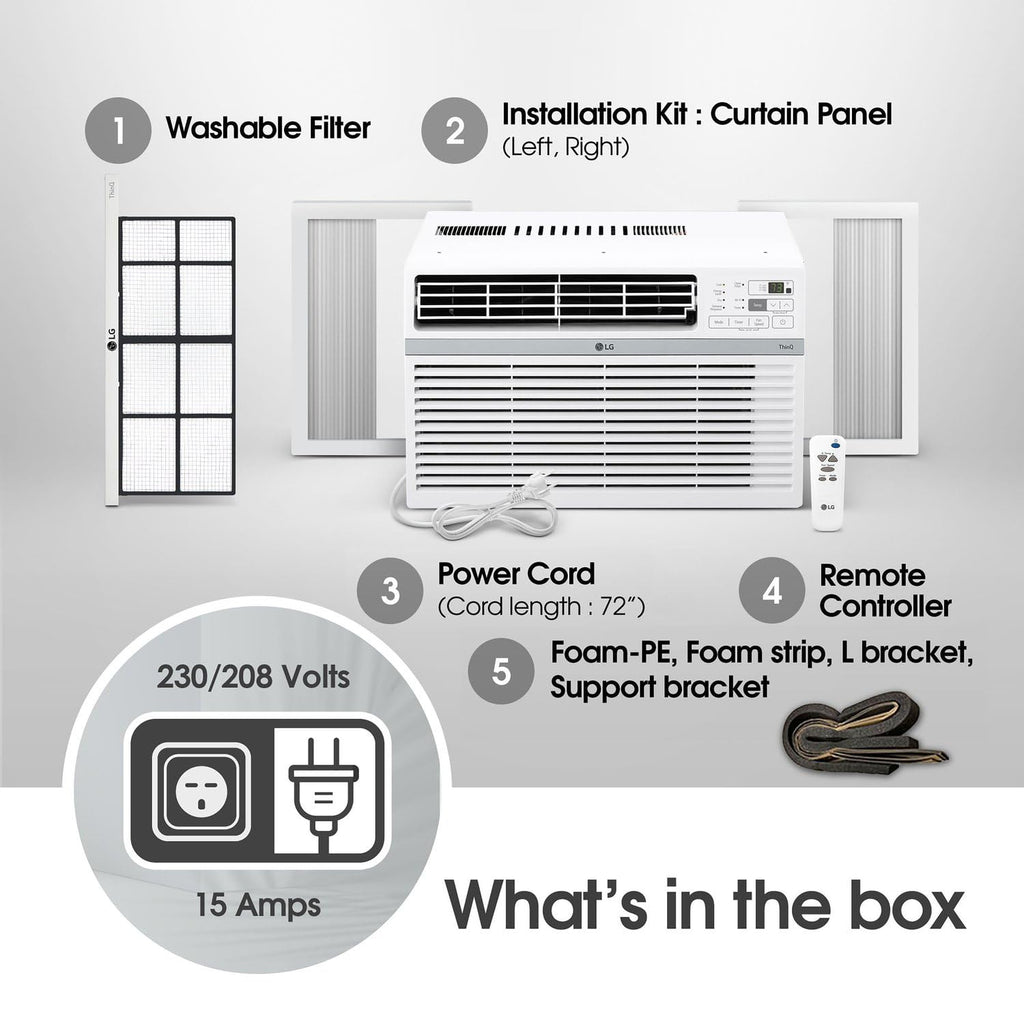 24500 BTU Smart Window Air Conditioner White C3729