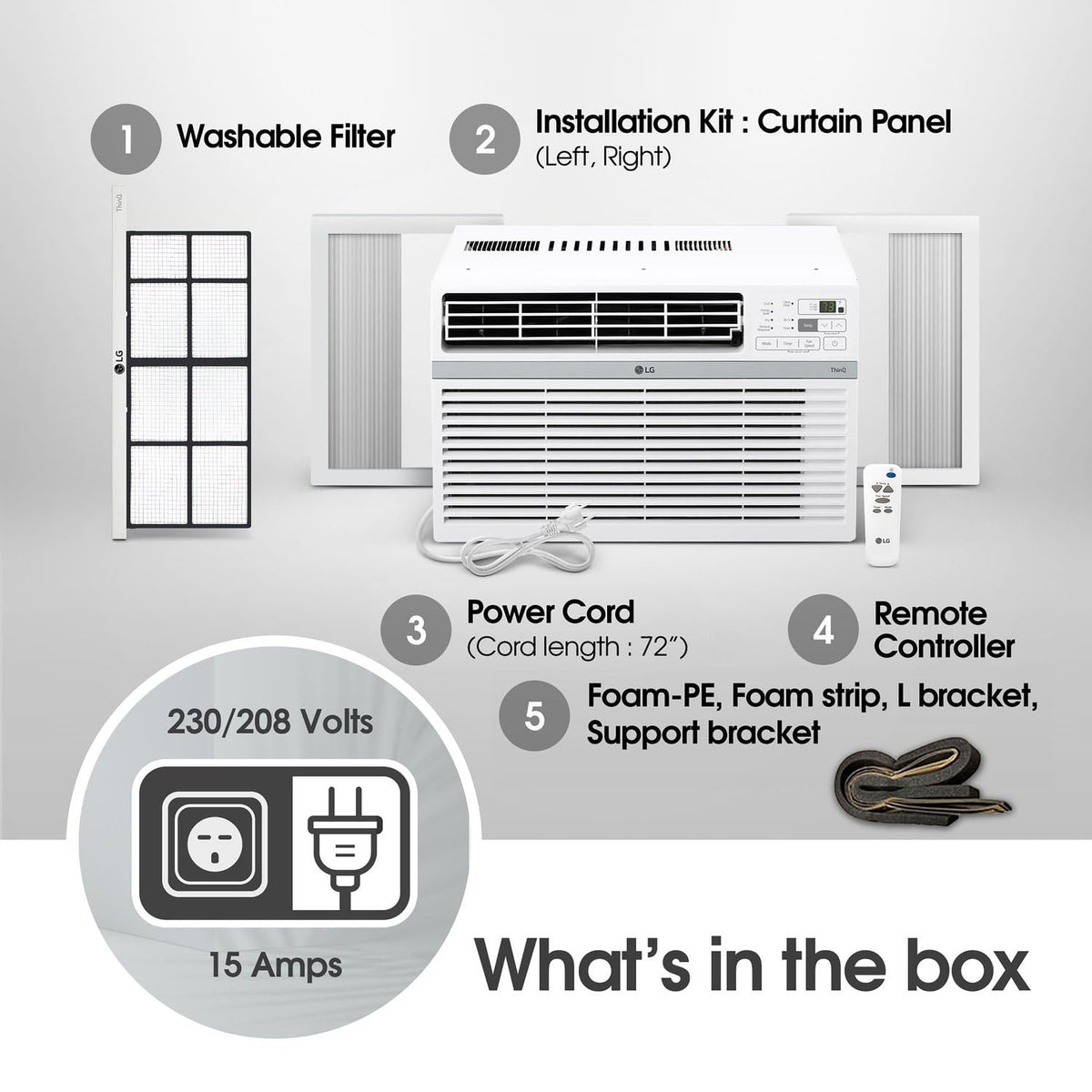 24500 BTU Smart Window Air Conditioner White C3729
